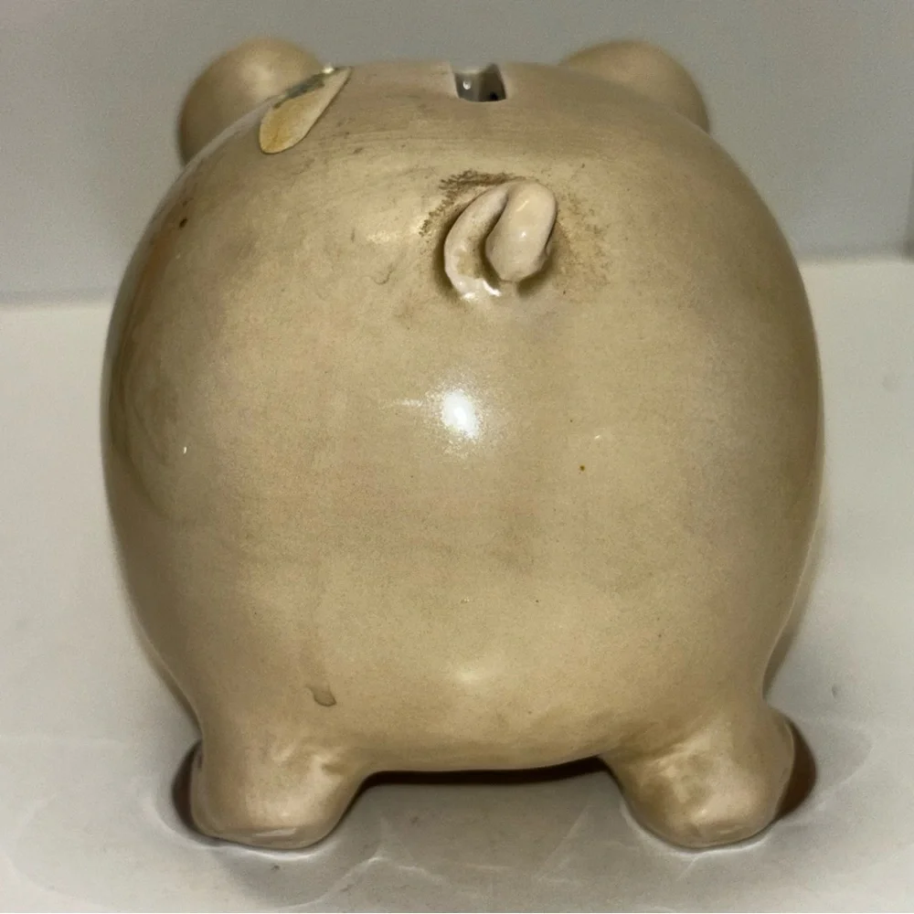 Otagiri OMC Japan vintage ceramic piggy bank /coin bank with adorable expression - Picture 4 of 8